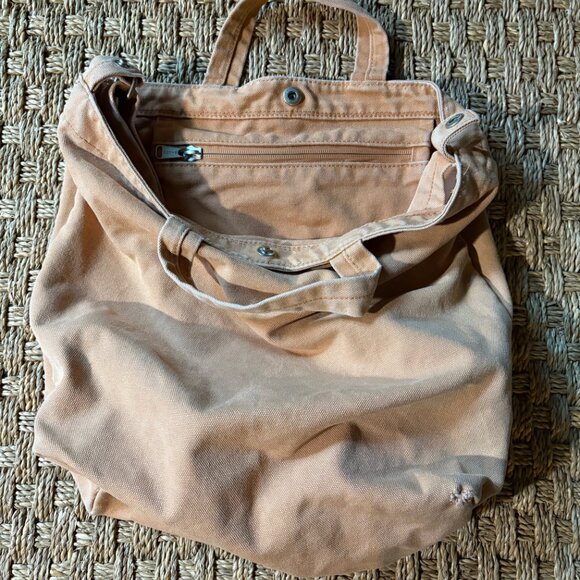 BAGGU Horizontal Duck in recycled cotton canvas in Bisque - Picture 5 of 8
